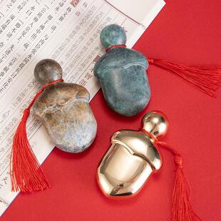铜金岁月尚方宝剑黄铜摆件创意中式铜器宝剑工艺品迷你铜剑手把件
