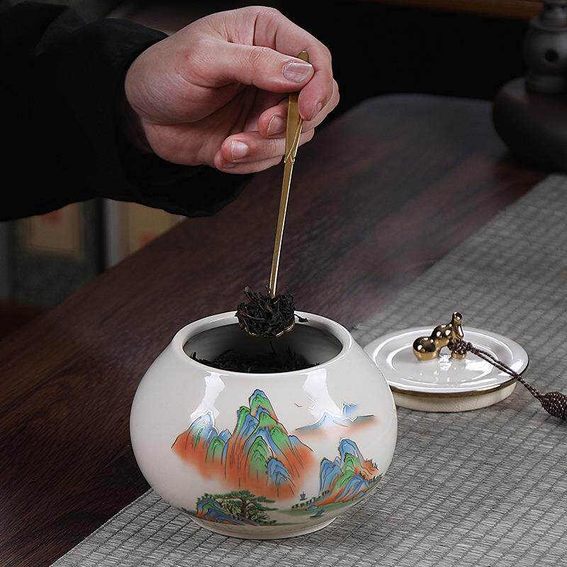 复古茶叶包装礼盒空盒陶瓷茶叶罐高档红茶绿茶白茶大号半斤装
