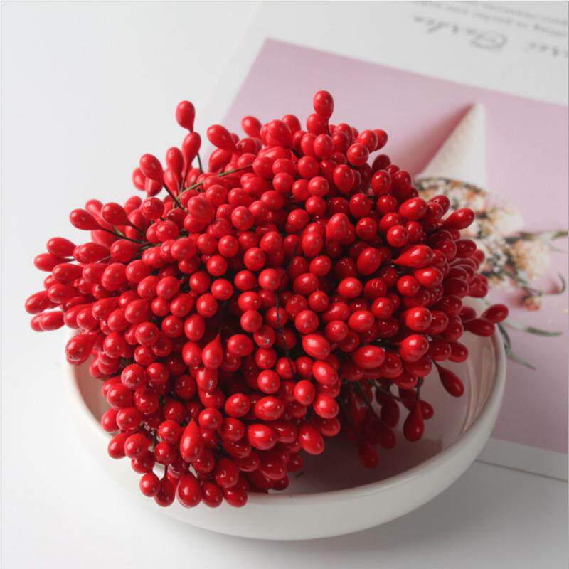 仿真5mm圆头花芯石膏花芯丝网花材料DIY手工饰品配件圣诞配件现货