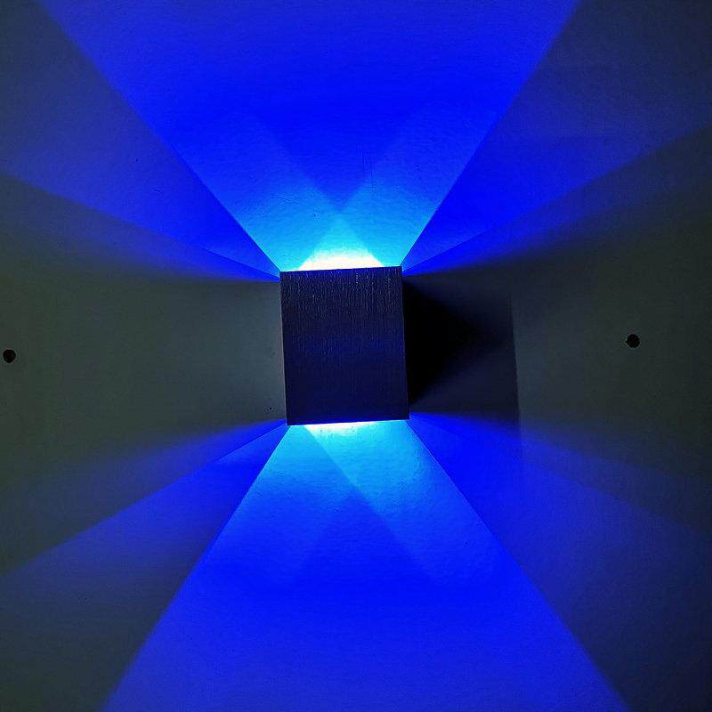 led创意壁灯双头单头方形灯1w3w床头灯走廊过道电视背景墙装饰灯