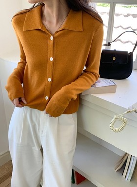 3th Morning 轻盈云朵感 法式简约POLO领打底针织衫ZY2055