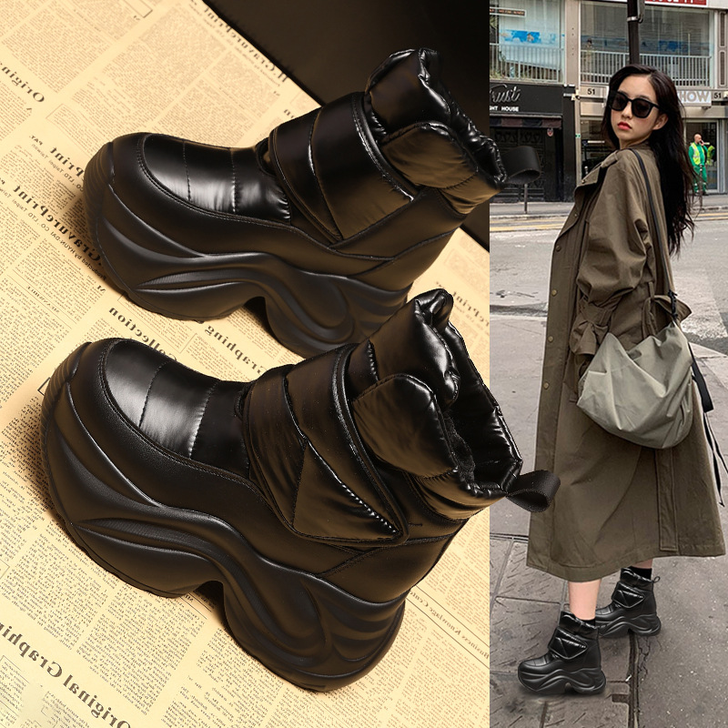 8889-32a厚底内加绒保暖防水雪地靴子女2024冬季新款防滑棉鞋