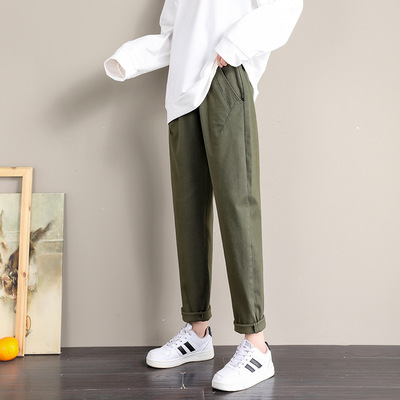 秋季新款孕妇牛仔裤外穿哈伦版形九分孕妇装弹力托腹裤子0320