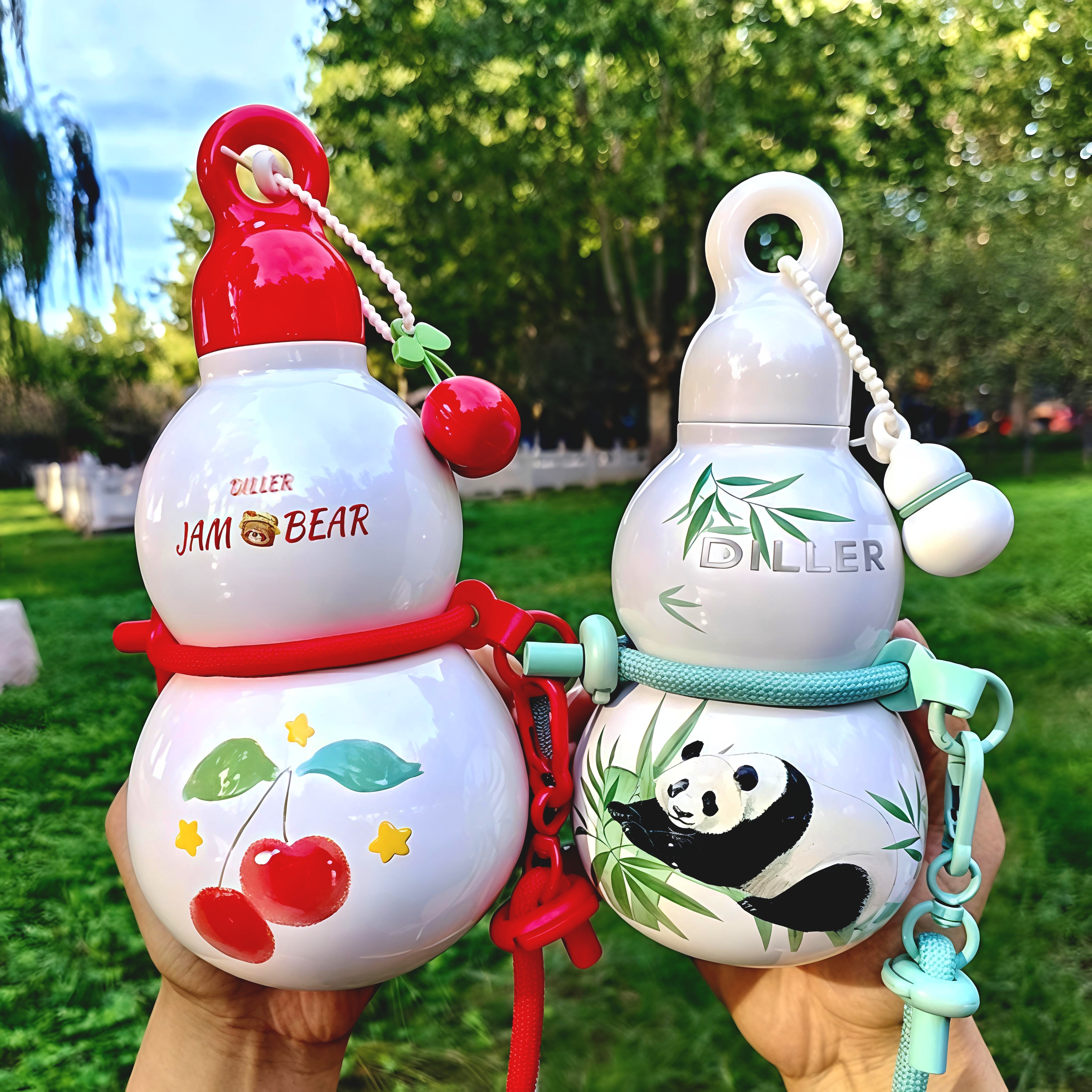 迪乐贝尔葫芦保温杯水壶2026新款马年本命年水杯不锈钢杯子冲泡杯
