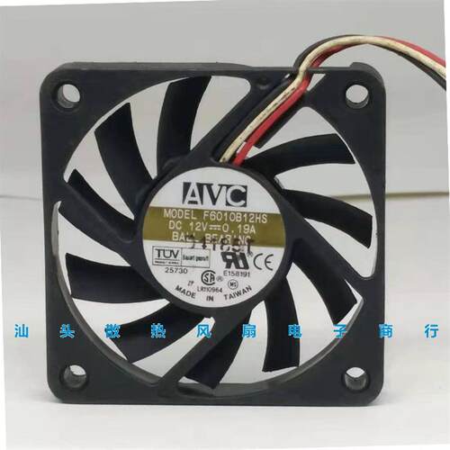 AVCF6010B12HS12V0.19A60106cm3线CPUAMD电脑机箱散热风扇