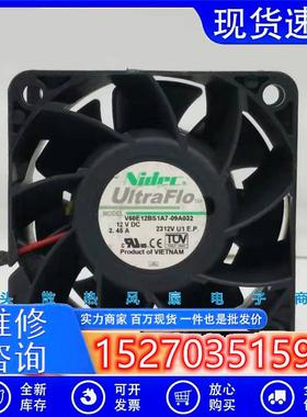 NIDECV60E12BS1A7-09A0326038DC12V2.45A6CM高转速暴力风扇