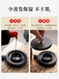 Оригинальный каменный горячий горшок Qing Xuetang с крышкой, многофункциональный чернильный картридж для каллиграфии, специальный чернильный камень, емкость для воды, двойной круг из натурального камня, увлажняющие, устойчивые к испарению, невысыхающие чернила, практика каллиграфии для начинающих, чернильная тарелка, лужа чернил