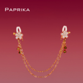 珍珠花瓣铃铛夹子可调节链子夹ru蝴蝶结rujia饰品mimi