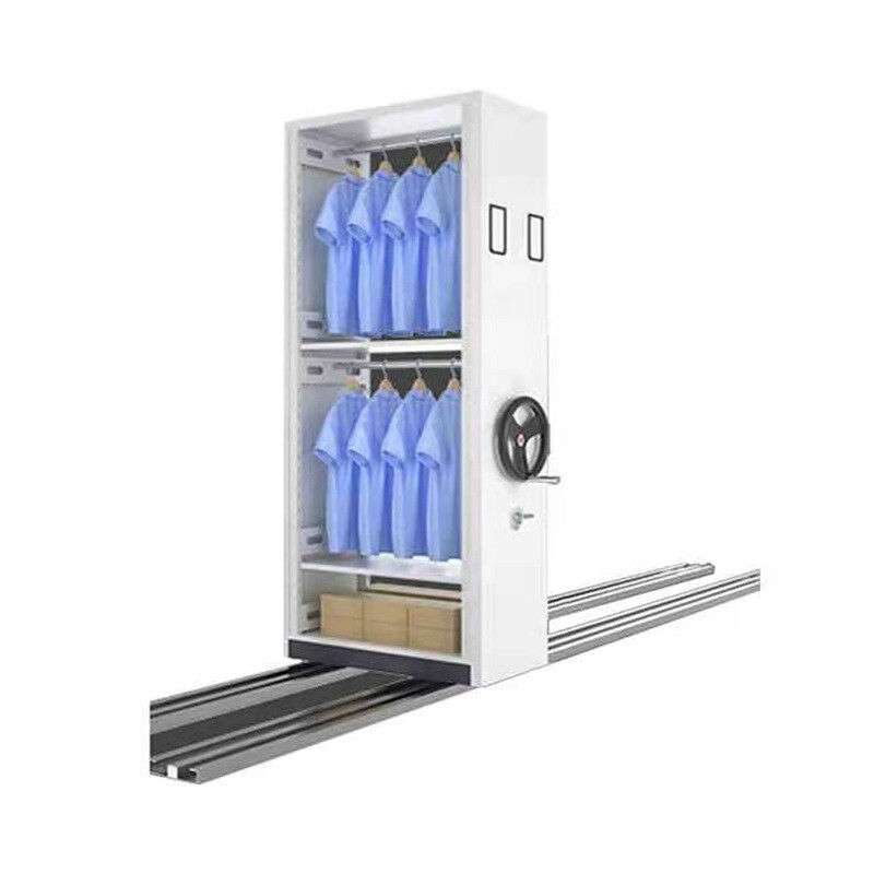 可纳可里移动衣架柜密集架带地轨挂衣服密集柜手动移动衣柜密集架