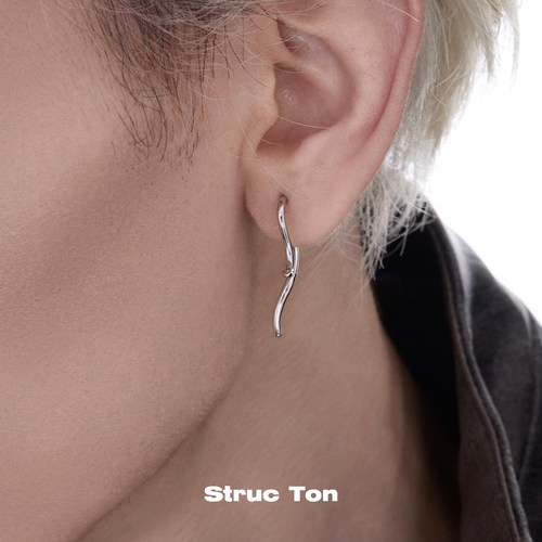StrucTon极简主义中性开口耳钉