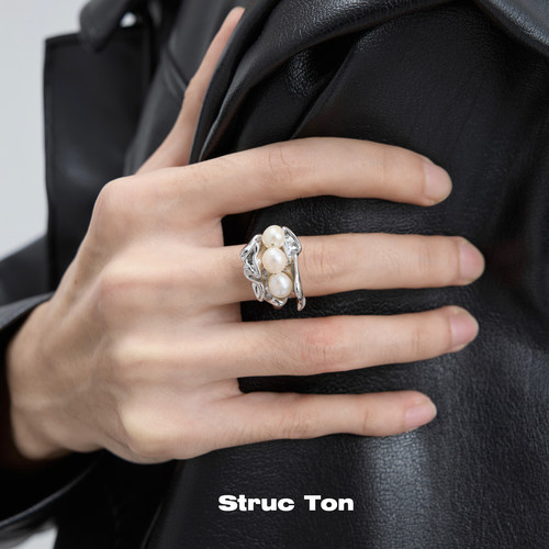 StrucTon轻奢小众双环高级戒指