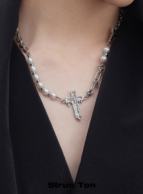 Structon拼接珍珠个性项链