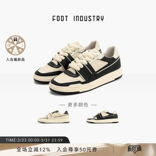 黑白运动休闲舒适男女同款 足下工业90s板鞋 休闲鞋 INDUSTRY FOOT