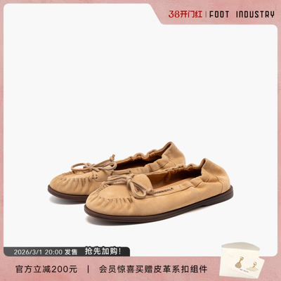 足下工业蝴蝶结乐福鞋复古优雅