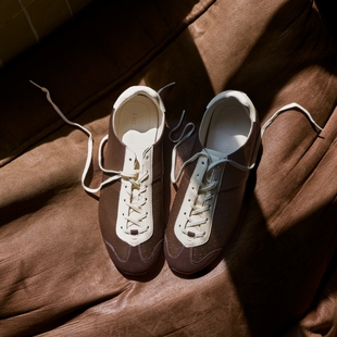 足下工业芭蕾德训鞋 FOOT INDUSTRY 薄底休闲舒适棕色复古百搭