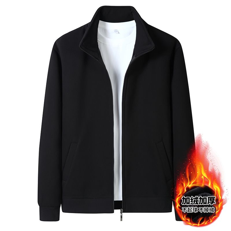 印花潮牌立领卫衣开衫夹克外套男