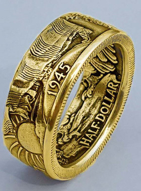 Personalized Coin Morgan Alloy Ring For Men And Women