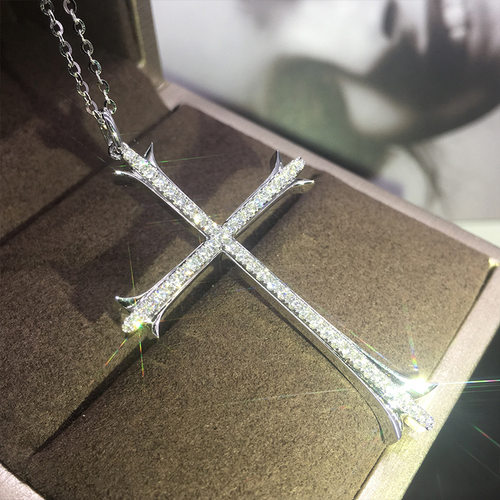 Korean Style Necklace Punk Style Cross Necklace Men And