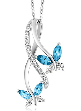 High-class Double-flying Butterfly Necklace Niche Curved