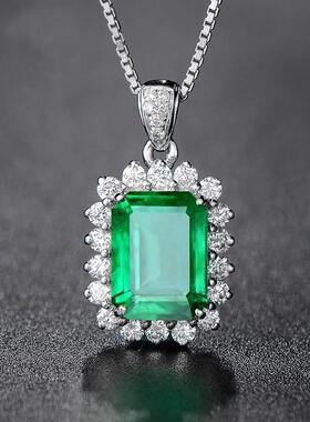 Luxury Rectangular Necklace Pendant Women's Anniversary