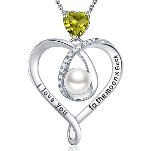 Love Lettering Design Necklace Women's Imitation Pearl