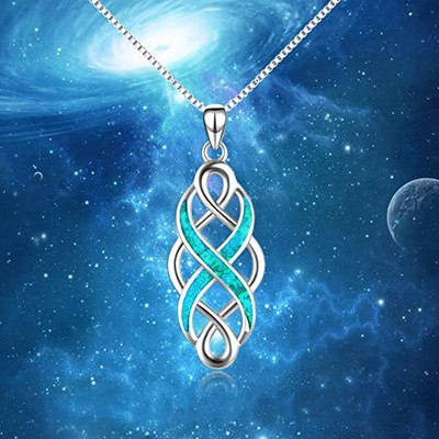 Korean Style Box Chain Geometric Woven Celtic Knot