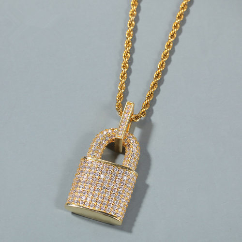 Fashion Brand Hip-hop Lock Exaggerated Necklace Men And