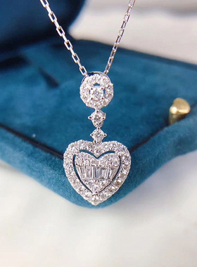Love Necklace Women Ins Luxury Niche T Square Rock Candy