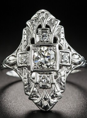 New Hollow Ring Silver Diamond Jewelry