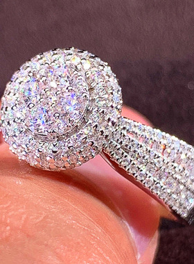 Fashion Diamond Ring Simulation Super Flash Diamond Copper