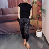 时尚 净版 打底衫 日系cherry 显瘦女装 新款 波点萝卜裤 kitty夏季