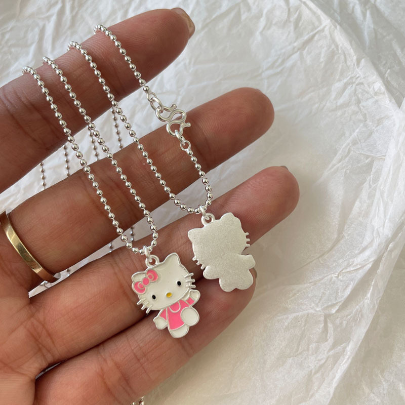 日系设计师topwhit儿童银项链女童足银项链宝宝圆珠链可刻字diy