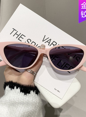 日系moleubak蔡徐坤jennie猫眼太阳镜新款墨镜女凹造型ins太阳眼