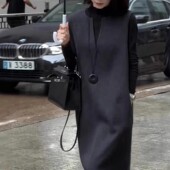 洋气中长款 女神范简约打底衫 马甲裙女潮 kitty新款 日系cherry