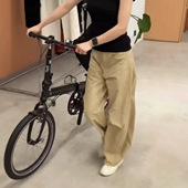 kitty夏季 t恤休闲阔腿裤 新款 简约色修身 洋气 时尚 日系cherry