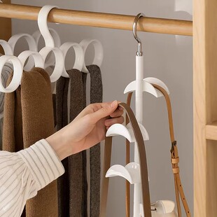 包包收纳挂钩省空间多功能拱形挂包架衣柜帽子领带丝巾塑料收纳架