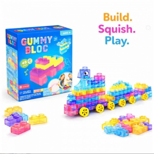 Squishy Jelly Building Blocks软绵绵的果冻积木块益智互动玩具