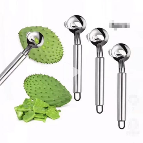 仙人掌削皮去刺刀勺不锈钢