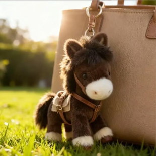 马年Plush Pony Bag Charm and Keychain毛绒小马包钥匙扣挂件饰