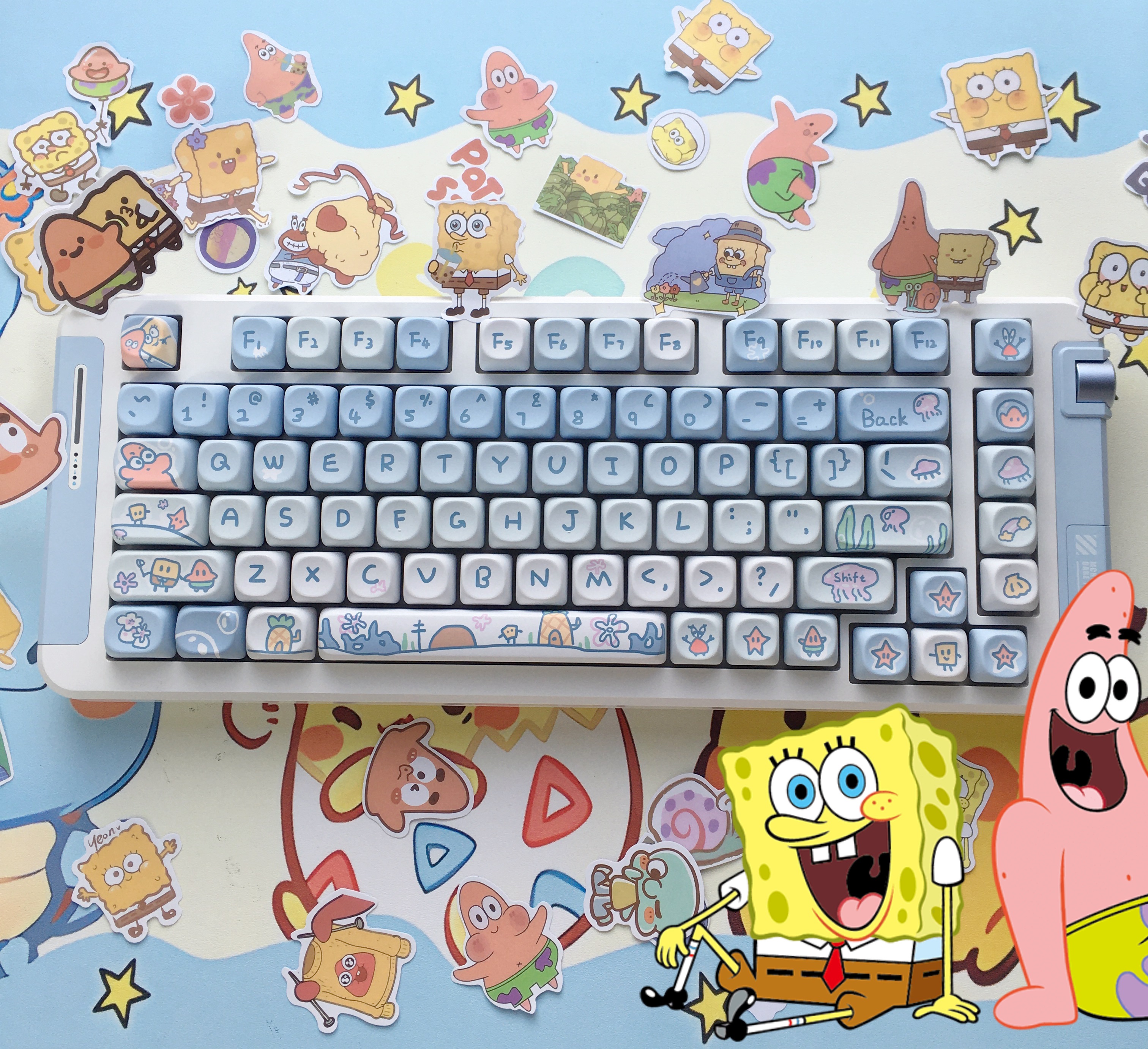 龙乘键帽类MOA海绵宝宝机械键盘