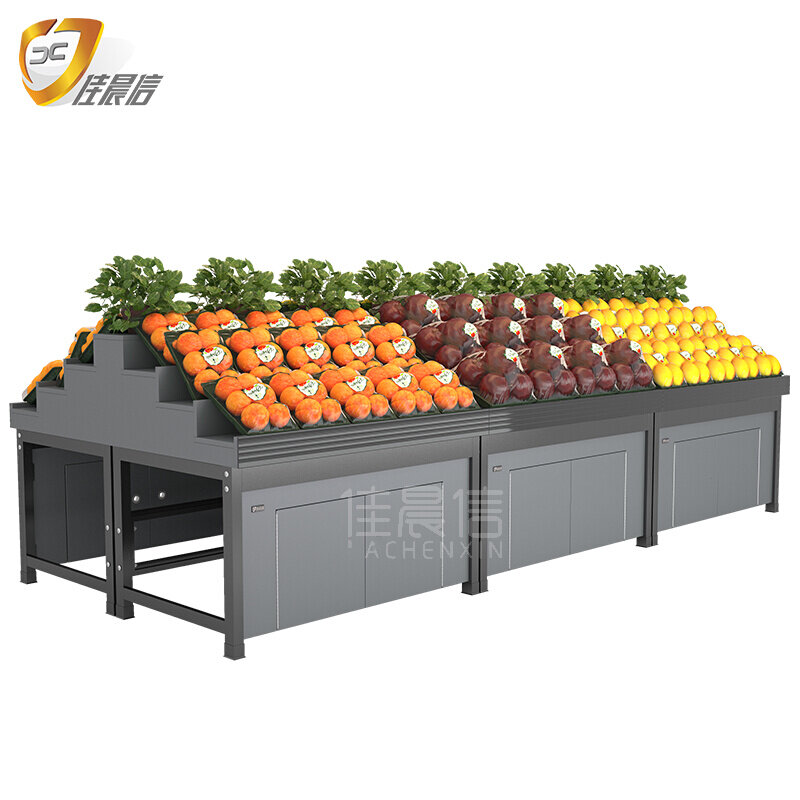 佳晨信水果货架子展示架蔬菜店生鲜超市货柜台阶梯形商用中岛堆头