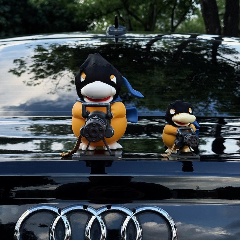 【某音爆款】加特林可达鸭车摆件