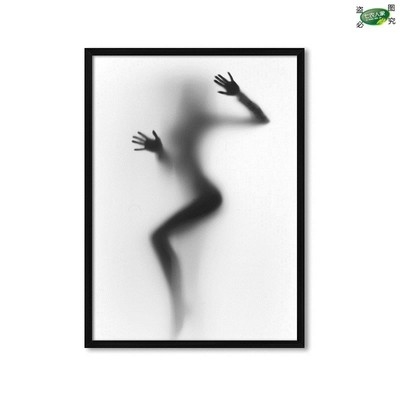 墙画浴室壁画女人艺术卫生间挂画洗手间装饰画创意墙贴画防水人体