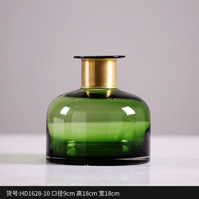 速发Modern simple N glass vase transparent ornaments flower