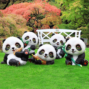outdoor GRP sculpture landscape garden Simulation 新品 panda