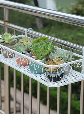 Balcony hanging railing hanging flower rack wall hanging w