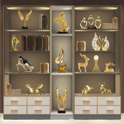 极速Soft decoration wine cabinet decoration set comVbination