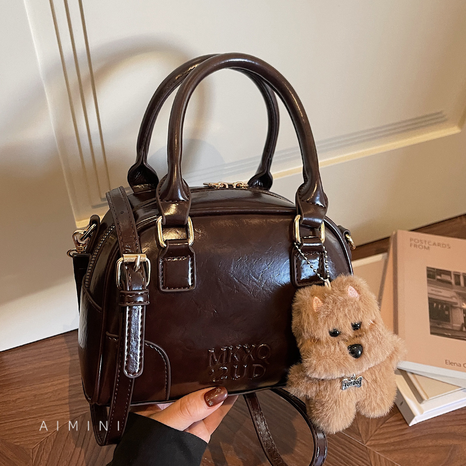 高级感复古手提包女杂物小拎包2025冬季新款时尚百搭日常斜挎包