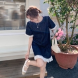 清清牛仔布白色花边连衣裙RF2C036-L392-P125-K188，女装连衣裙，2C036