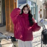 韩系减龄连帽立领短款羽绒服女2025年冬季新款显瘦时尚白鸭绒外套，女装羽绒服，2C036
